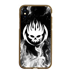 Чехол iPhone XS Max матовый THE OFFSPRING, цвет: 3D-коричневый