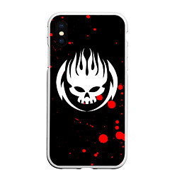 Чехол iPhone XS Max матовый THE OFFSPRING, цвет: 3D-белый