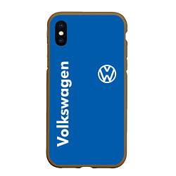 Чехол iPhone XS Max матовый Volkswagen, цвет: 3D-коричневый