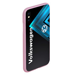 Чехол iPhone XS Max матовый Volkswagen, цвет: 3D-розовый — фото 2