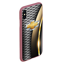 Чехол iPhone XS Max матовый CHEVROLET, цвет: 3D-малиновый — фото 2