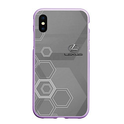 Чехол iPhone XS Max матовый LEXUS, цвет: 3D-сиреневый