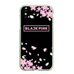 Чехол iPhone XS Max матовый BLACKPINK, цвет: 3D-салатовый