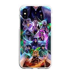 Чехол iPhone XS Max матовый KIMETSU NO YAIBA, цвет: 3D-белый