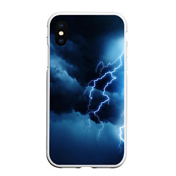 Чехол iPhone XS Max матовый STORM, цвет: 3D-белый