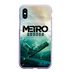 Чехол iPhone XS Max матовый METRO EXODUS, цвет: 3D-светло-сиреневый