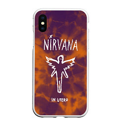 Чехол iPhone XS Max матовый NIRVANA, цвет: 3D-белый