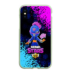 Чехол iPhone XS Max матовый BRAWL STARS TARA, цвет: 3D-салатовый