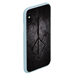 Чехол iPhone XS Max матовый BLOODBORNE HUNTER, цвет: 3D-голубой — фото 2