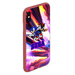 Чехол iPhone XS Max матовый SONIC, цвет: 3D-красный — фото 2