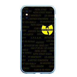 Чехол iPhone XS Max матовый WU-TANG CLAN, цвет: 3D-голубой
