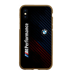 Чехол iPhone XS Max матовый BMW PERFORMANCE, цвет: 3D-коричневый