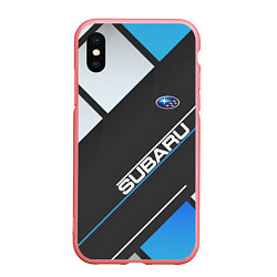 Чехол iPhone XS Max матовый SUBARU, цвет: 3D-баблгам