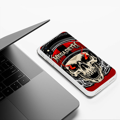 Чехол iPhone XS Max матовый Megadeth / 3D-Белый – фото 3