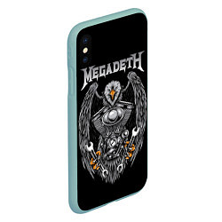 Чехол iPhone XS Max матовый Megadeth, цвет: 3D-мятный — фото 2