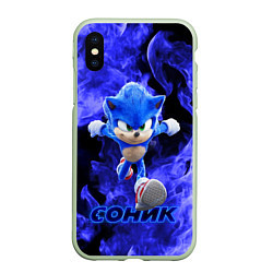 Чехол iPhone XS Max матовый SONIC