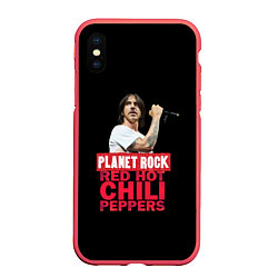 Чехол iPhone XS Max матовый RHCP, цвет: 3D-красный
