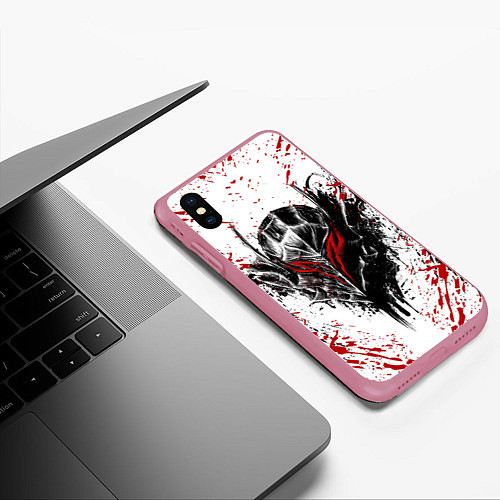 Чехол iPhone XS Max матовый BERSERK / 3D-Малиновый – фото 3