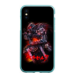 Чехол iPhone XS Max матовый BERSERK, цвет: 3D-мятный