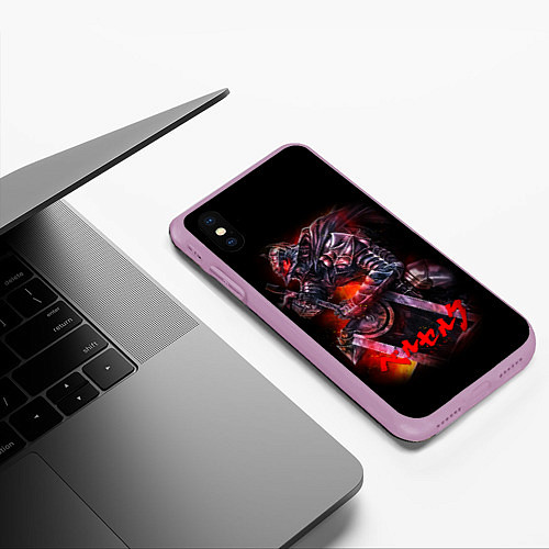 Чехол iPhone XS Max матовый BERSERK / 3D-Сиреневый – фото 3