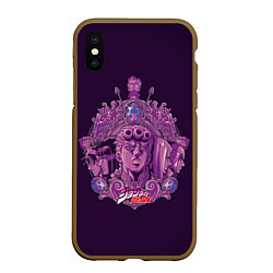 Чехол iPhone XS Max матовый JOJOS BIZARRE ADVENTURE, цвет: 3D-коричневый