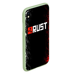 Чехол iPhone XS Max матовый RUST, цвет: 3D-салатовый — фото 2