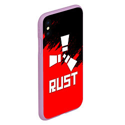 Чехол iPhone XS Max матовый RUST, цвет: 3D-сиреневый — фото 2