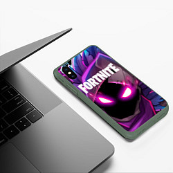 Чехол iPhone XS Max матовый FORTNITE, цвет: 3D-темно-зеленый — фото 2