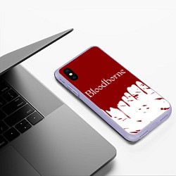 Чехол iPhone XS Max матовый Bloodborne, цвет: 3D-светло-сиреневый — фото 2