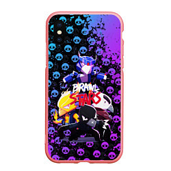 Чехол iPhone XS Max матовый Brawl Stars CROW, цвет: 3D-баблгам