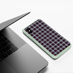 Чехол iPhone XS Max матовый Классические в клеточку, цвет: 3D-салатовый — фото 2