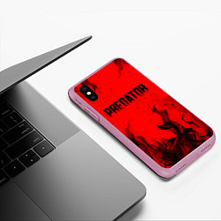 Чехол iPhone XS Max матовый PREDATOR, цвет: 3D-розовый — фото 2