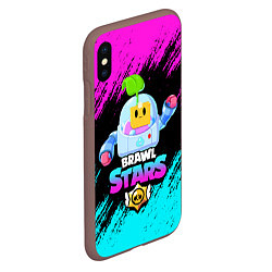 Чехол iPhone XS Max матовый BRAWL STARS SPROUT, цвет: 3D-коричневый — фото 2