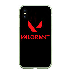 Чехол iPhone XS Max матовый VALORANT, цвет: 3D-салатовый