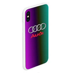 Чехол iPhone XS Max матовый Audi, цвет: 3D-белый — фото 2