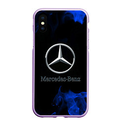 Чехол iPhone XS Max матовый Mercedes, цвет: 3D-сиреневый