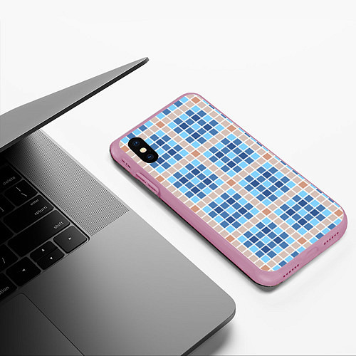 Чехол iPhone XS Max матовый Костюм Тренера / 3D-Розовый – фото 3