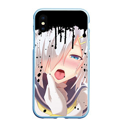 Чехол iPhone XS Max матовый AHEGAO, цвет: 3D-голубой