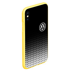 Чехол iPhone XS Max матовый Volkswagen, цвет: 3D-желтый — фото 2