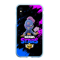 Чехол iPhone XS Max матовый Brawl Stars TARA, цвет: 3D-голубой