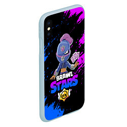 Чехол iPhone XS Max матовый Brawl Stars TARA, цвет: 3D-голубой — фото 2