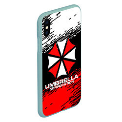 Чехол iPhone XS Max матовый Umbrella Corporation, цвет: 3D-мятный — фото 2