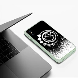 Чехол iPhone XS Max матовый Blink-182 7, цвет: 3D-салатовый — фото 2
