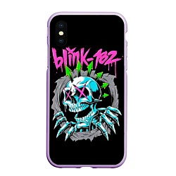 Чехол iPhone XS Max матовый Blink-182 8, цвет: 3D-сиреневый