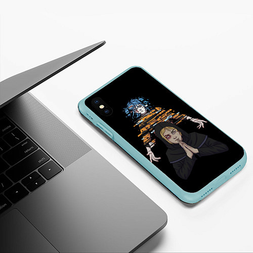 Чехол iPhone XS Max матовый Sally Face / 3D-Мятный – фото 3