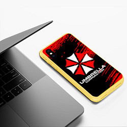 Чехол iPhone XS Max матовый Umbrella Corporation, цвет: 3D-желтый — фото 2