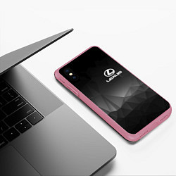 Чехол iPhone XS Max матовый LEXUS, цвет: 3D-малиновый — фото 2