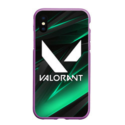 Чехол iPhone XS Max матовый VALORANT, цвет: 3D-фиолетовый