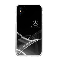 Чехол iPhone XS Max матовый MERCEDES, цвет: 3D-белый