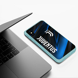 Чехол iPhone XS Max матовый JUVENTUS, цвет: 3D-мятный — фото 2